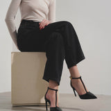 Odette 85 black patent pumps