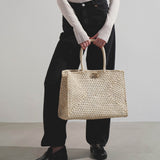 The studio raffia large bag