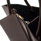 Cut out brown tote bag