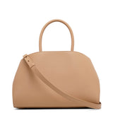 Hug soft light camel top handle bag