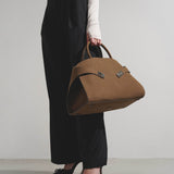 Hug brown nubuck medium top handle bag