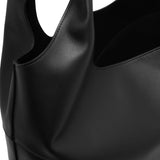Cut out soft black tote bag