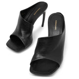 Nymphe 85 black leather sandals