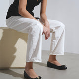 Varina soft black leather ballerinas