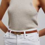 Fixed Gancini brown belt