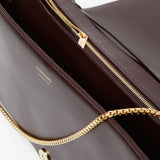 Front flap burgundy crossbody bag