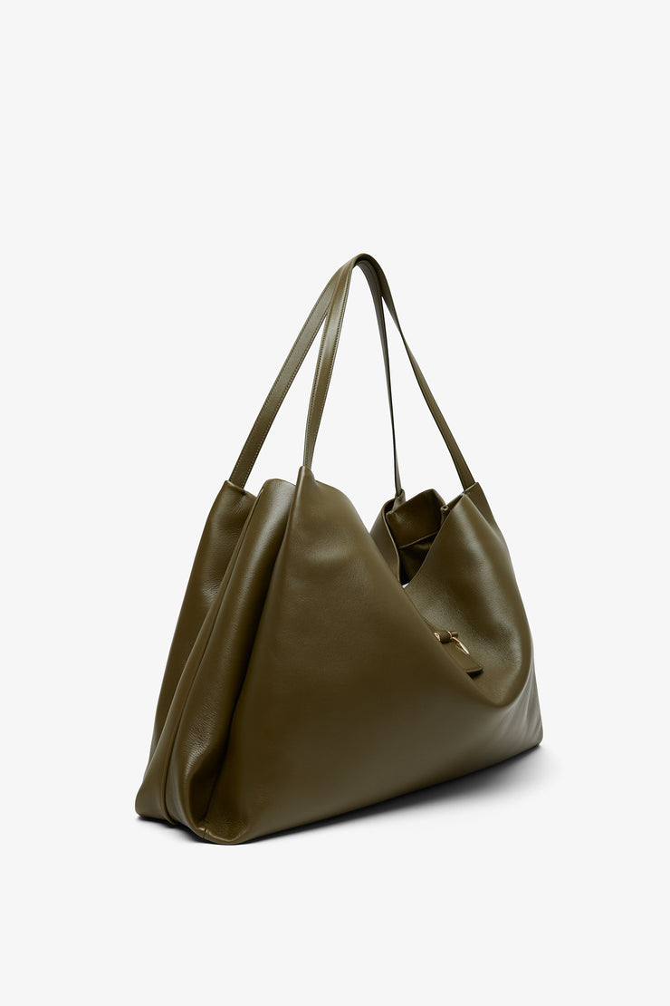 Large green tote bag