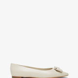 Zea white leather ballerinas