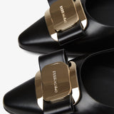 Zea black leather ballerinas