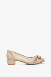 Vara beige mesh pumps