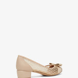 Vara beige mesh pumps