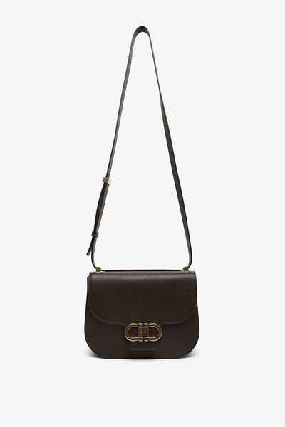 Dubble gancini flap beige bag