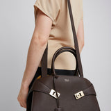 Hug S brown bicolor top handle bag