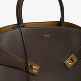 Hug M brown bicolor top handle bag