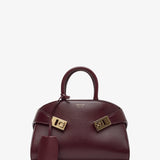 Hug mini soft plum top handle bag