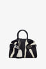 Hug mini white and black top handle bag
