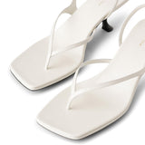 Constance white leather sandals