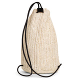 Massimo silk and raffia backpack