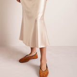 Ballet slipper brown suede