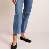 Ballet slipper black suede