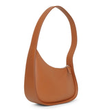Half Moon small tan leather shoulder bag