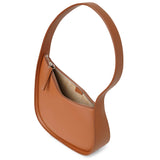 Half Moon small tan leather shoulder bag