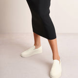 Marie H white nappa sneakers