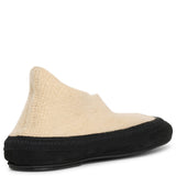 Fairy beige cashmere flat shoes