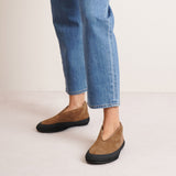 Fairy brown shearling flat shoes