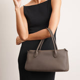 E/W light brown top handle bag