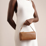 90's taupe leather bag