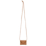 Mini Envelope taupe leather shoulder bag
