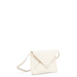 Mini Envelope ivory white leather shoulder bag