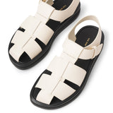Fisherman ivory leather sandals
