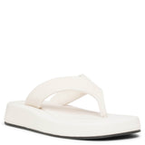 Ginza ivory velvet flip flops