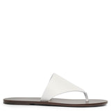 Avery white leather thong sandals