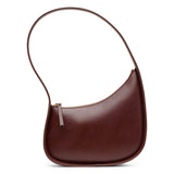 Half Moon bourbon leather shoulder bag