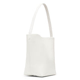 Medium N/S park white leather tote bag