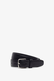 Classic black silver buckle belt