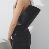 Dalia baguette black polished calf bag