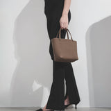 Park tote small taupe matte grain bag