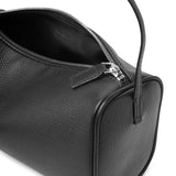 90's black small grain leather bag