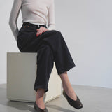 Eva Two dark brown ballerinas