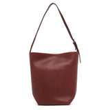 Medium N/S park brown leather tote bag