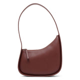 Half Moon red leather shoulder bag