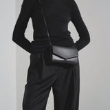 Envelope black leather