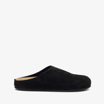 Black slipper on a white background