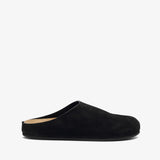 Black slipper on a white background
