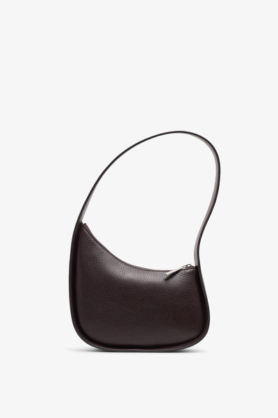 Half moon brown leather bag