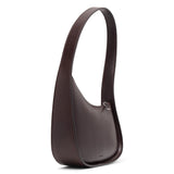 Half moon brown leather bag